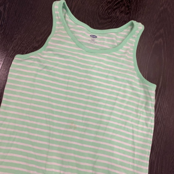 Old lady stripped green and white summer dress. - Picture 3 of 6